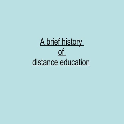 Distance Education  Pedagogy Powerpoint