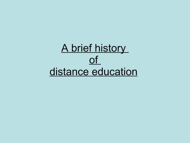 Distance Education  Pedagogy Powerpoint