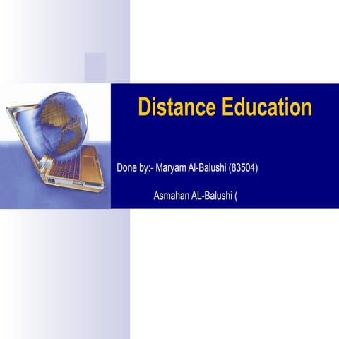 Distance education difinition