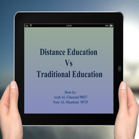 Distance Education vs Traditional Education