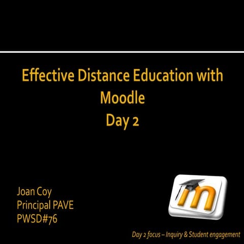 Distance education with moodle day 2 nov 4 new
