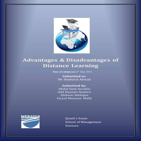 advantages and disadvantages distance learning