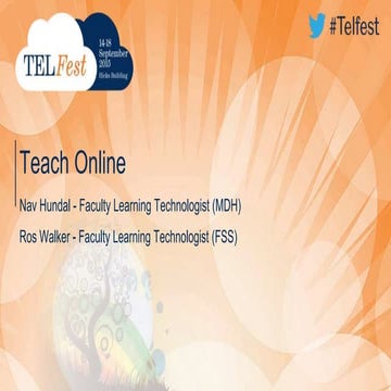 TEL FEST 2015 - Top Tips 