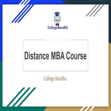 Distance MBA Course – Complete Guide for Working Professionals (2026) | PDF