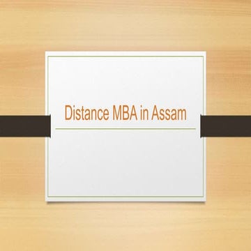 Distance MBA in Assam | Distance Education Courses - MIT School of Distance E...