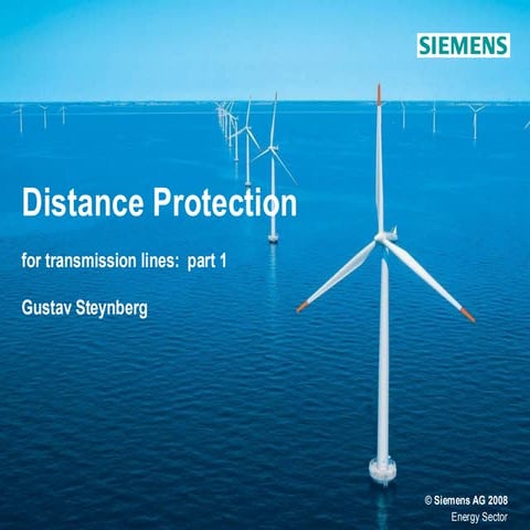Technical presentation on protection distance protection | PPTX