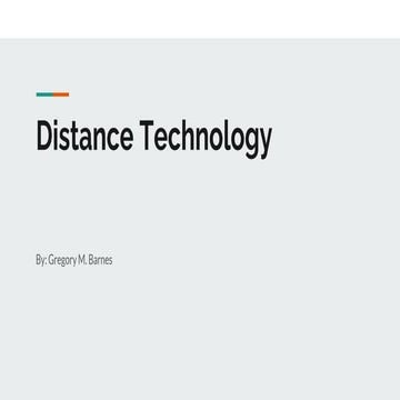Distance tecchnology 