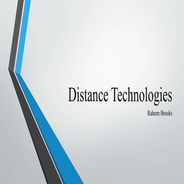 Distance technology | PPTX