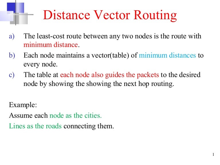 Distance vector routing