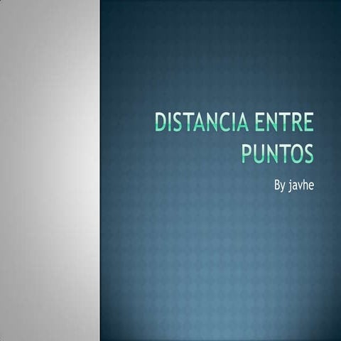 Distancia entre puntos