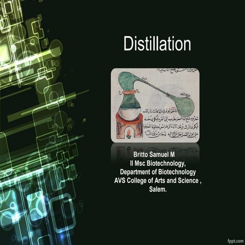 Distillation in short