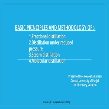 Principles and Methodology of Different Types of Distillation.pptx