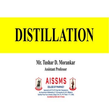 DISTILLATION II PHARMACEUTICAL ENGINEERING II SEMESTER-III II