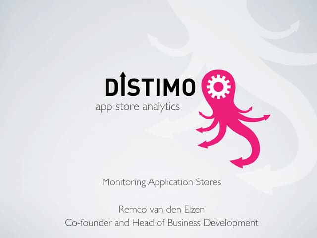 Distimo App Jam Presentation