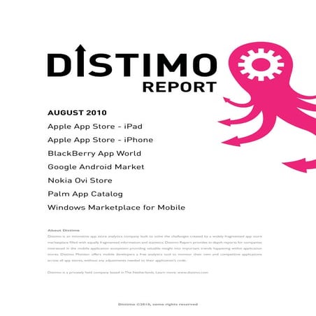 Distimo report   August 2010