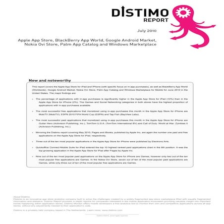 Distimo report  July 2010