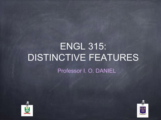 Distinctive Features distinctive-features