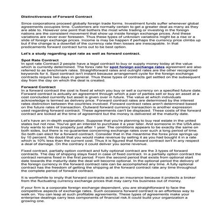 Distinctiveness of forward contract | DOC