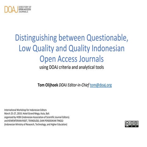Distinguishing between questionable, low quality, and quality Indonesian open...