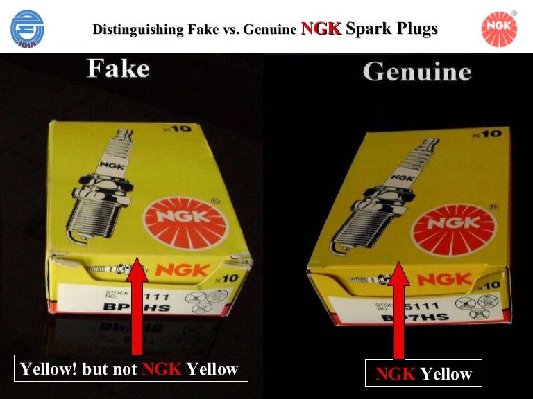 Distinguishing fake ngk spark plug