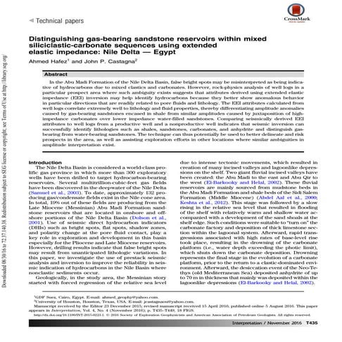Distinguishing gas bearing sandstone reservoirs within mixed siliciclastic-ca...