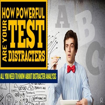 Distracter Analysis - Index of Effectiveness