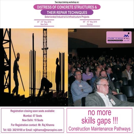 Distress of concrete structure & their repair techniques seminar | PPT