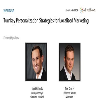 Turnkey Personalization Strategies for Localized Marketing