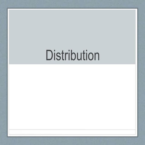 Distribtuion