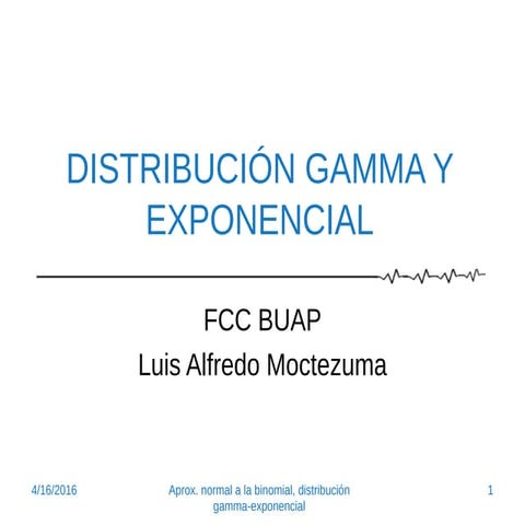 Distribución gamma y exponencial