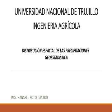 Distribucion de la precipitacion