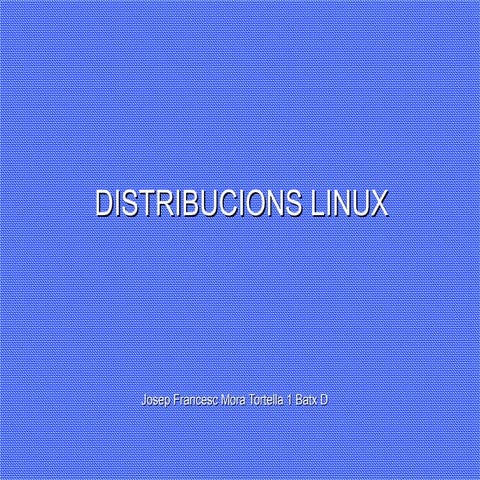 Distribucions linux | ODP