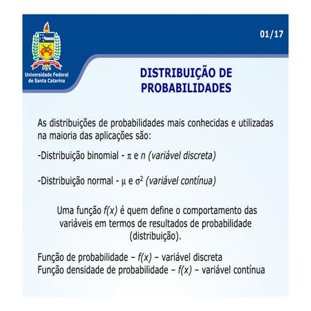 Distribuicao de probabilidades