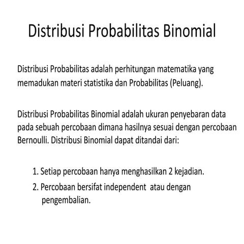 Distribusi Binomial