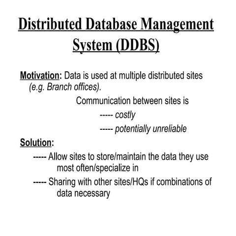 Fragmentation and types of fragmentation in Distributed Database | PPTX