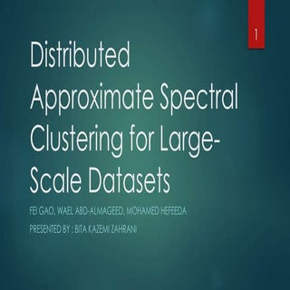 Distributed approximate spectral cl...