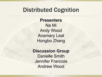 Distributed cognition