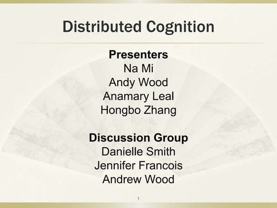 Distributed cognition