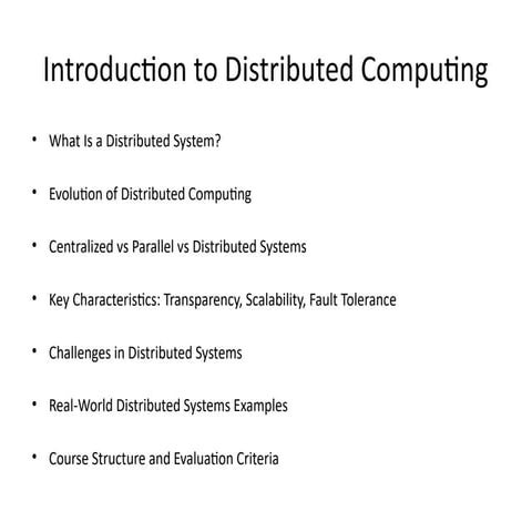 Trends in distributed systems | PPTX