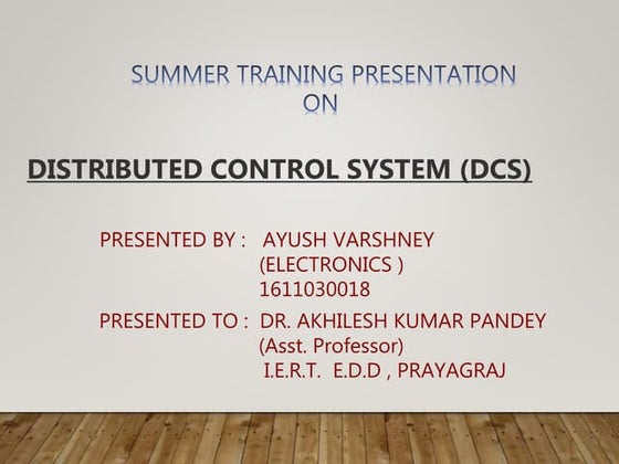Distributed Control System | PPT