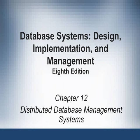 Distributed database management systems | PPT