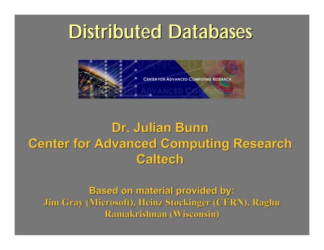 Distributed Databases