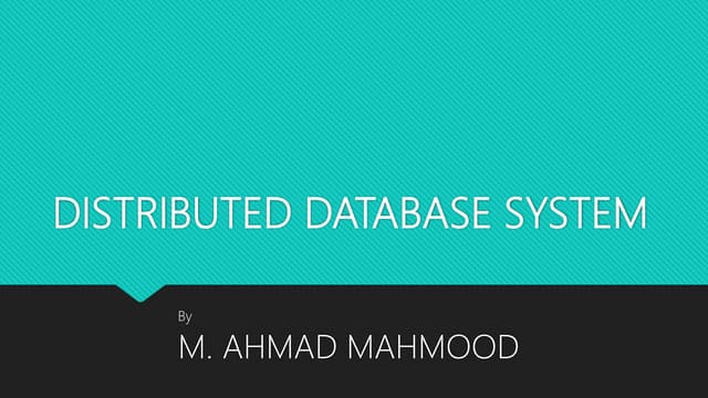 Distributed database system