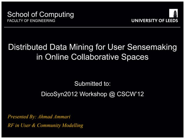 Distributed data mining