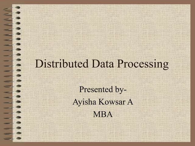 Distributed data processing