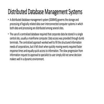 Distributed dbms (ddbms) | PPT