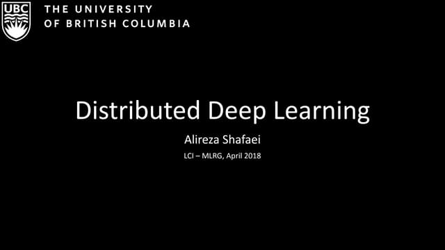 Distributed deep learning
