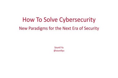 Distributed Immutable Ephemeral - New Paradigms for the Next Era of Security