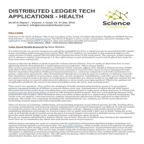 Distributed Ledger Tech Applications - Health Report V1-12