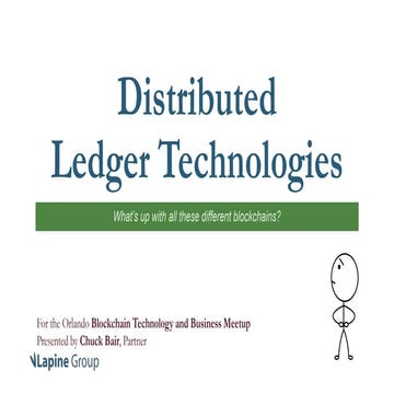 Distributed Ledger Technologies; What's up with all these blockchains?